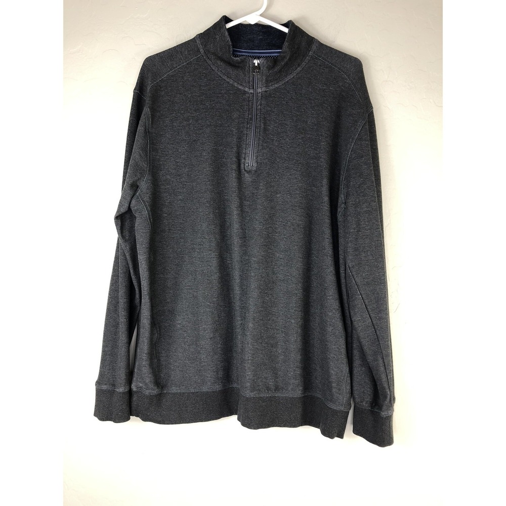 ENGLISH LAUNDRY‎ Mens XL Gray Quarter Zip Pullover Sweater